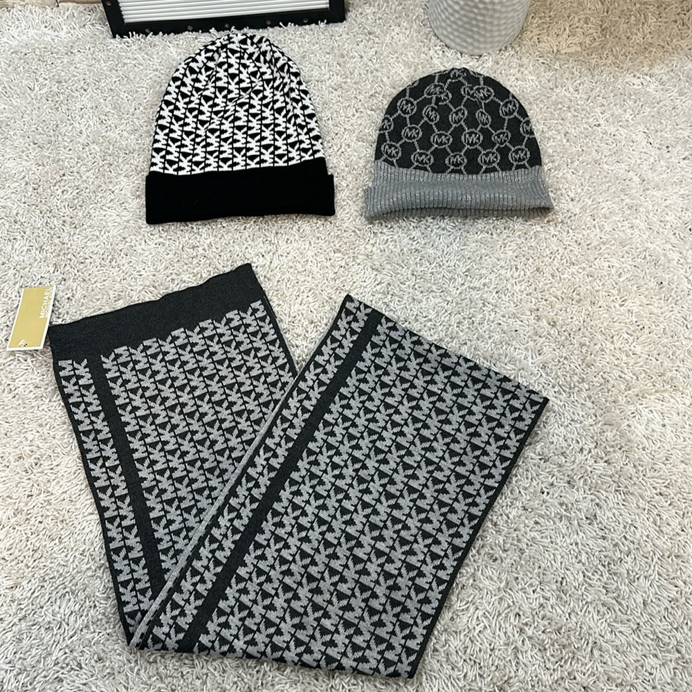 Michael Michael Kors bundle two hats and one scarf
